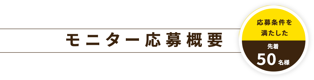 モニター募集概要